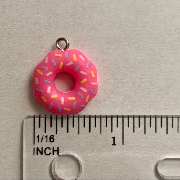 Pink Donut Charm Pendant - Picture 7 of 7